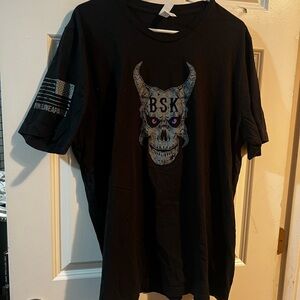 BSK Black Skull Graphic Tee